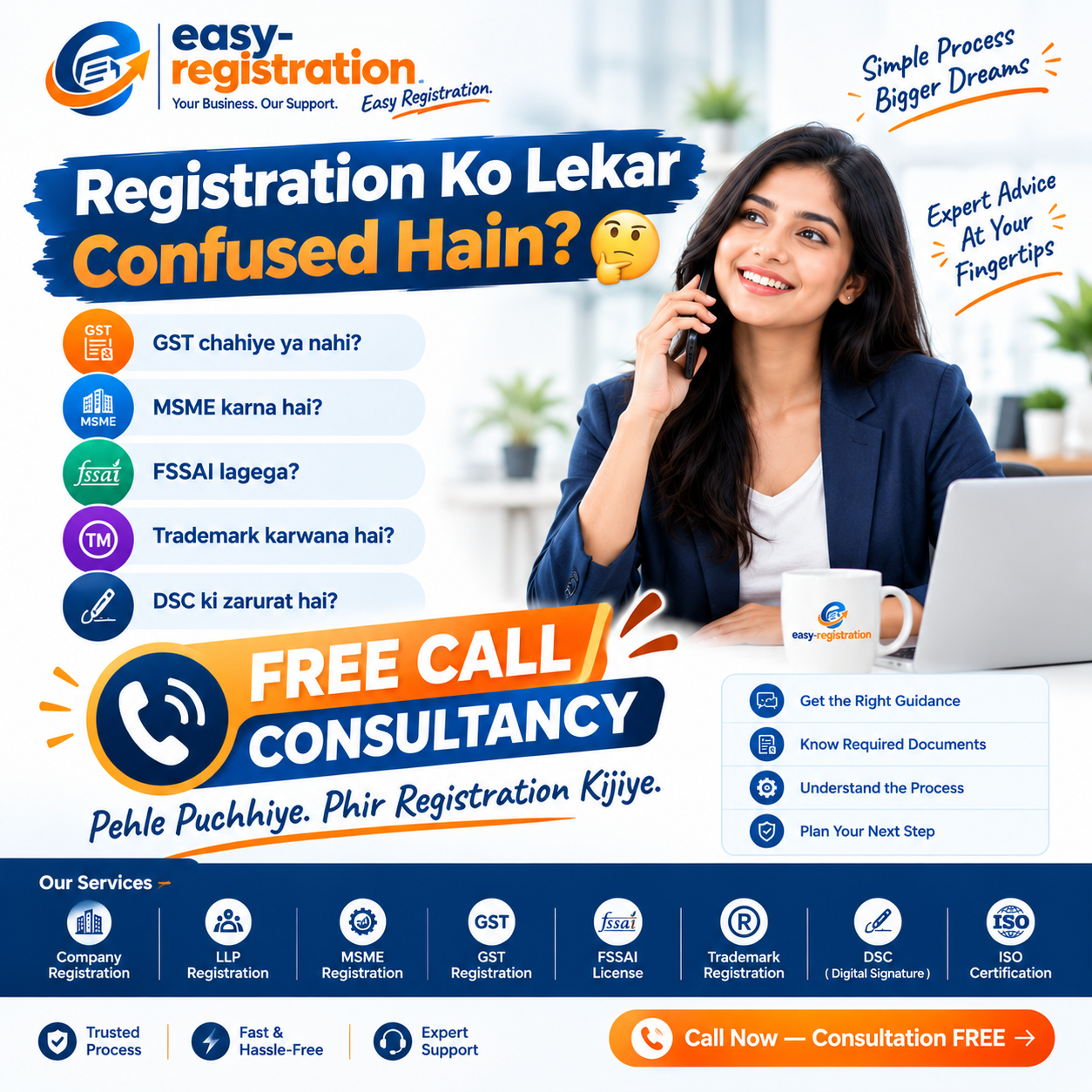Easy Registration Free Call Consultancy